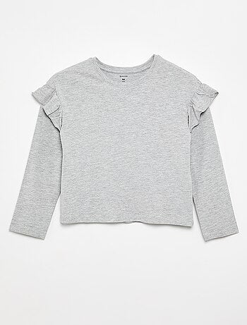 Lot de 2 T-shirts avec volants aux épaules