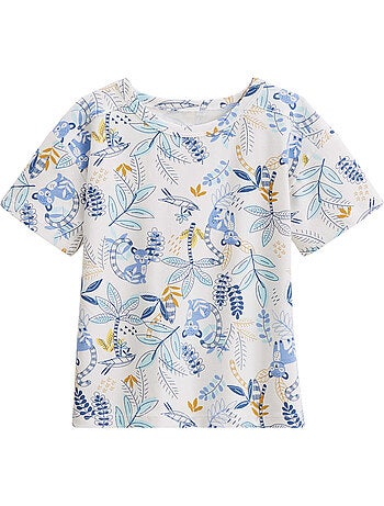 VERTBAUDET Lot De 2 T-Shirts Bébé Manches Courtes - Motifs Tendres Et Confortables
