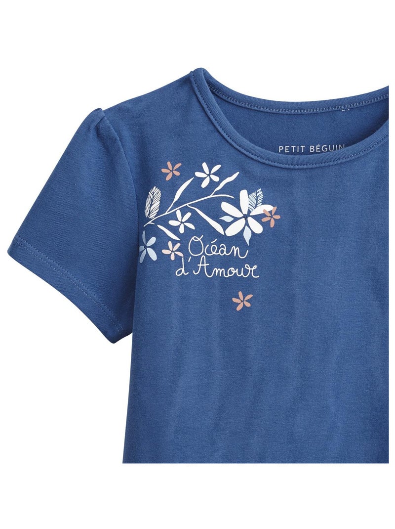 Lot de 2 t-shirts bébé manches courtes Océan d'amour Bleu - Kiabi