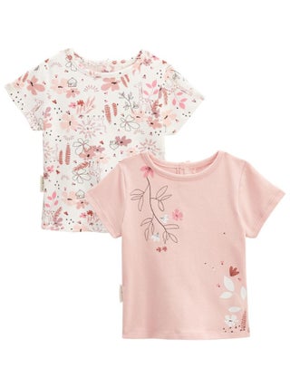 Lot de 2 t-shirts bébé manches courtes Petit Safari