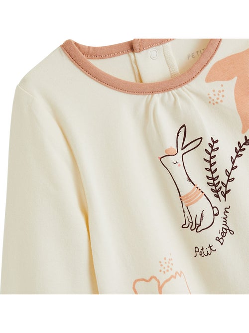 Lot de 2 t-shirts bébé manches longues aimée - Kiabi
