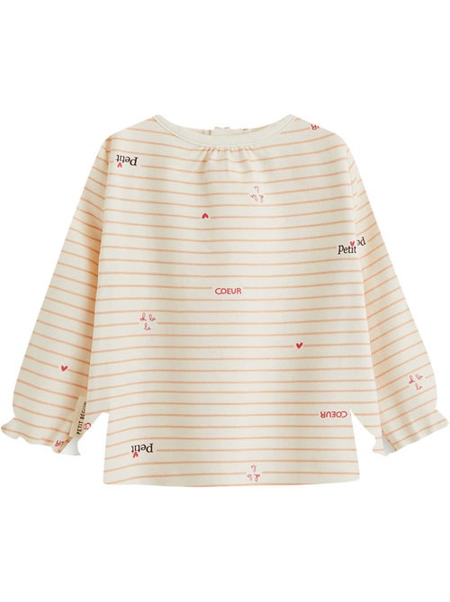 Lot de 2 t-shirts bébé manches longues aimée - Kiabi