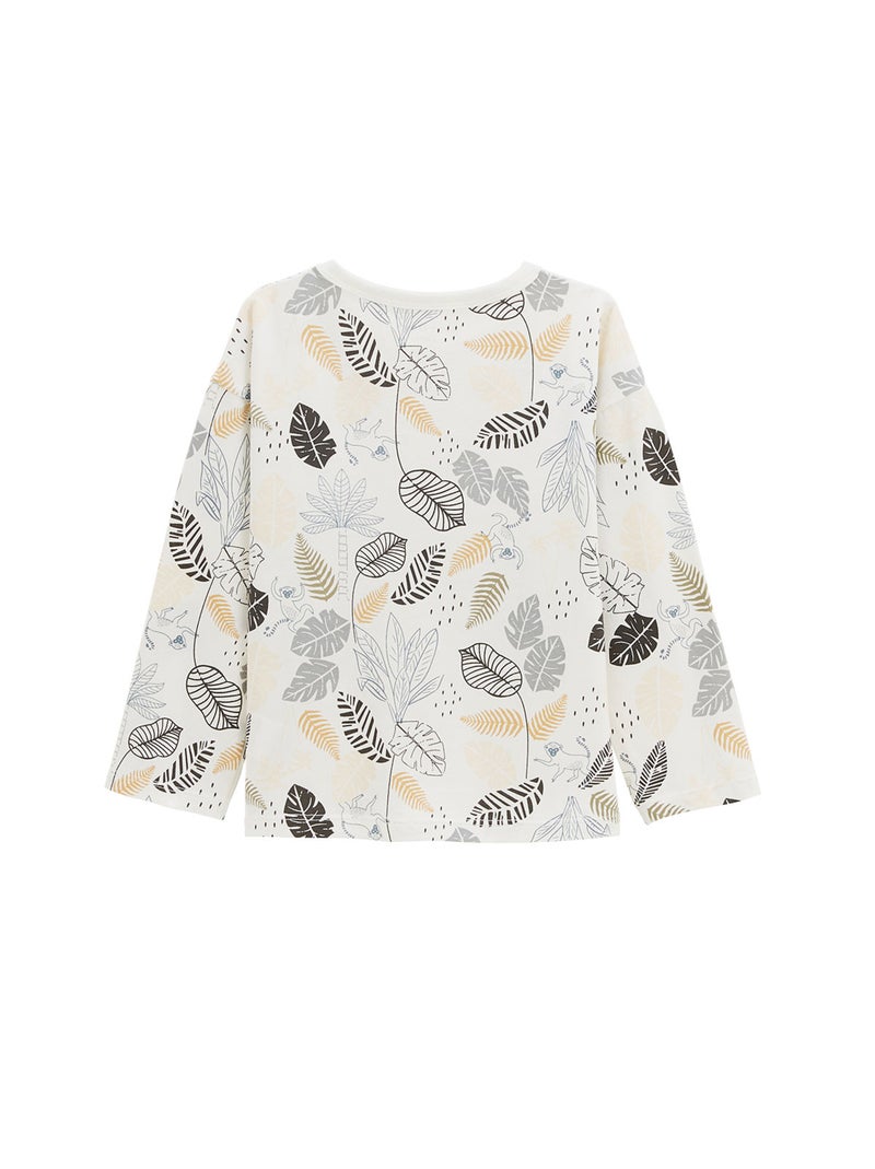 Lot de 2 t-shirts bébé manches longues Caracas Kaki - Kiabi