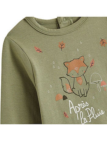 Lot de 2 t-shirts bébé manches longues ginkgo
