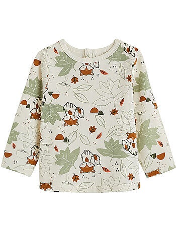 Lot de 2 t-shirts bébé manches longues ginkgo