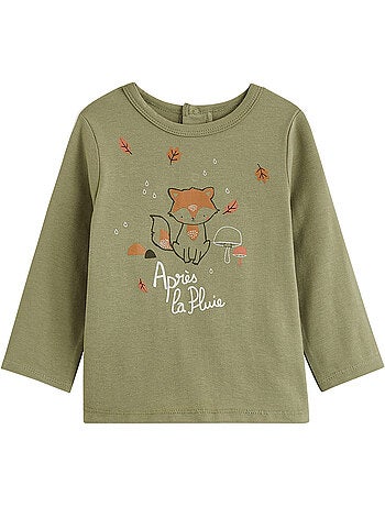 Lot de 2 t-shirts bébé manches longues ginkgo