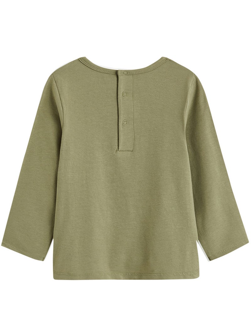 Lot de 2 t-shirts bébé manches longues ginkgo Vert - Kiabi