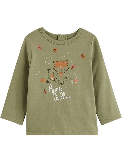 Lot de 2 t-shirts bébé manches longues ginkgo - Kiabi Lot de 2 t-shirts bébé manches longues ginkgo - Kiabi