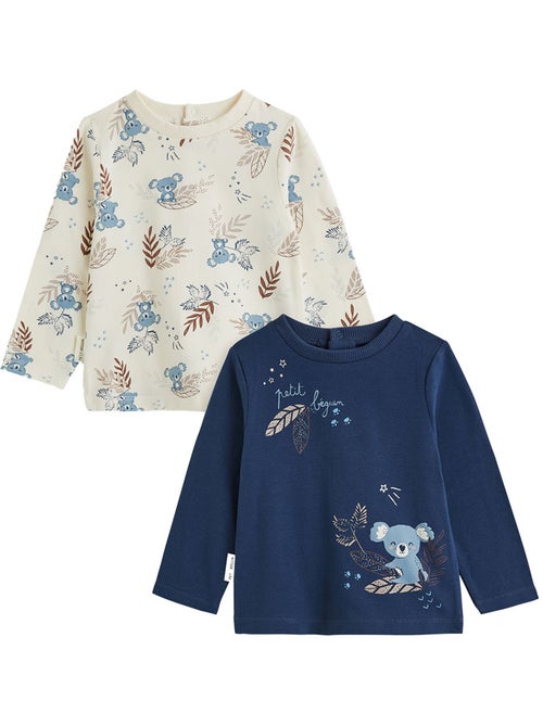Lot de 2 t-shirts bébé manches longues mathéo - Kiabi Lot de 2 t-shirts bébé manches longues mathéo - Kiabi
