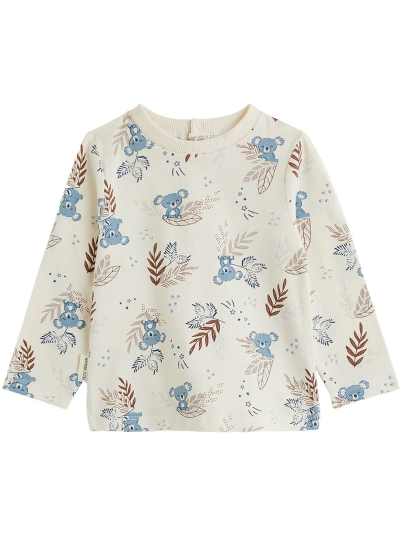 Lot de 2 t-shirts bébé manches longues mathéo Bleu - Kiabi