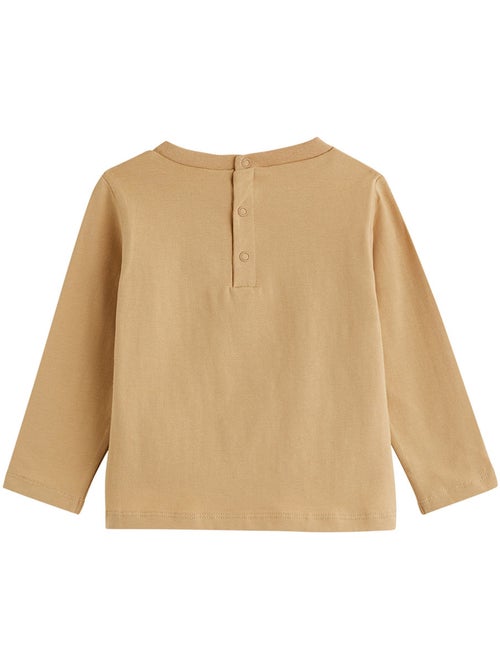 Lot de 2 t-shirts bébé manches longues moka - Kiabi