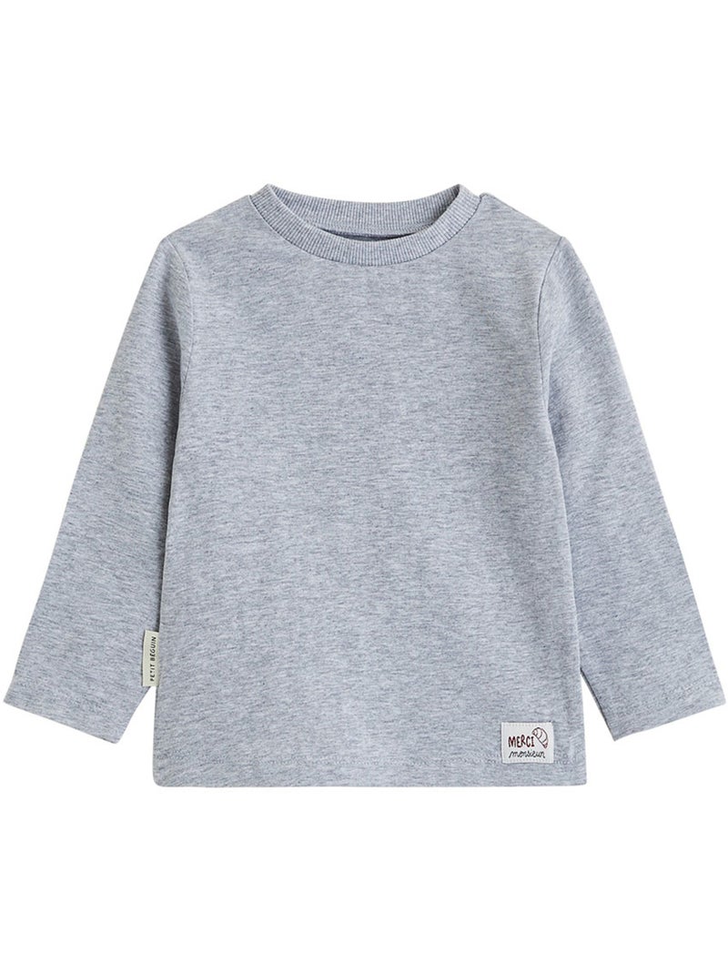 Lot de 2 t-shirts bébé manches longues pistache Gris Gris - Kiabi