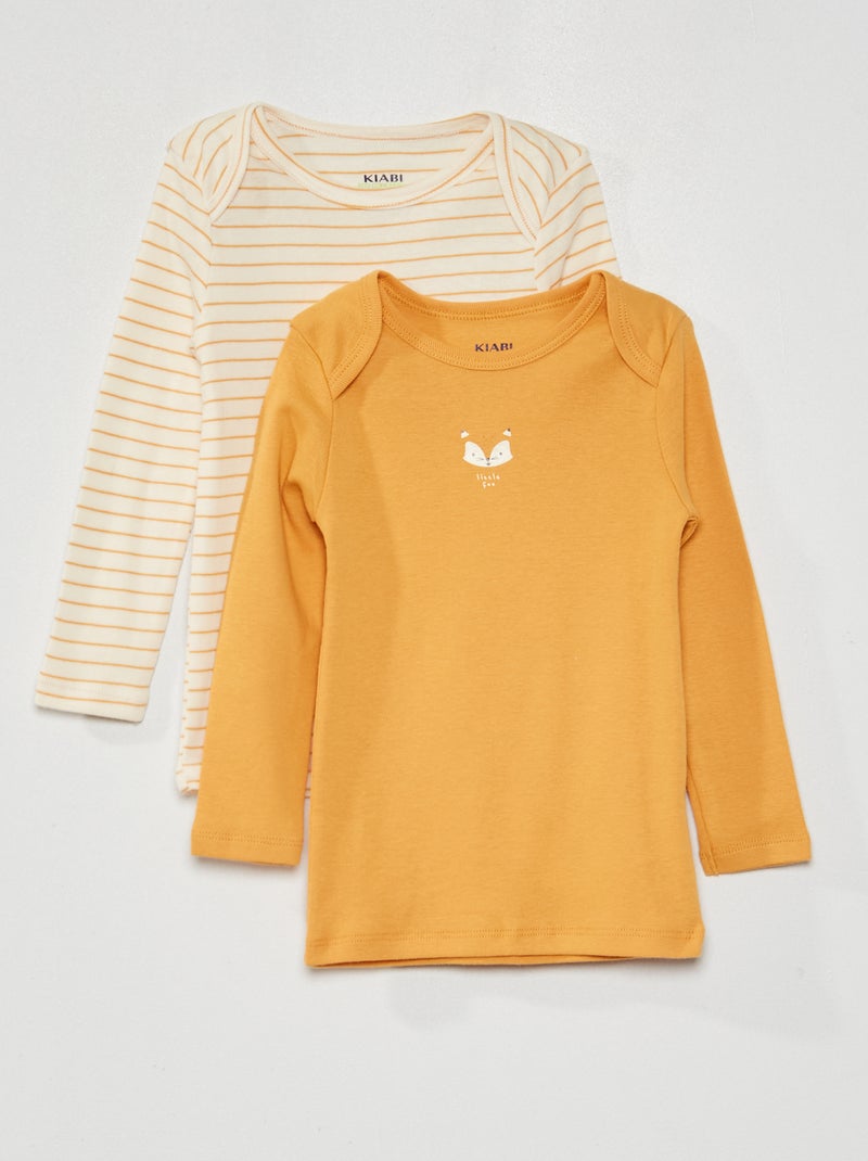 Lot de 2 t-shirts beige - Kiabi