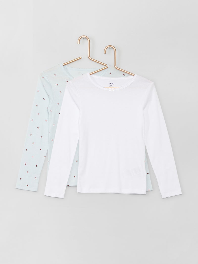 Lot de 2 t-shirts bleu/blanc - Kiabi