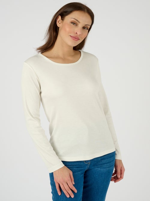 Lot de 2 t-shirts col rond - Damart - Kiabi