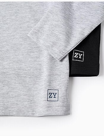 Lot de 2 T-Shirts en Coton à Manches Longues