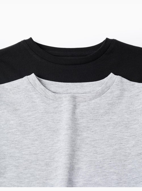 Lot de 2 T-Shirts en Coton à Manches Longues - Kiabi