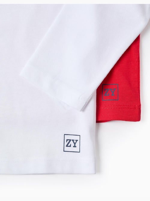 Lot de 2 T-Shirts en Coton à Manches Longues - Kiabi