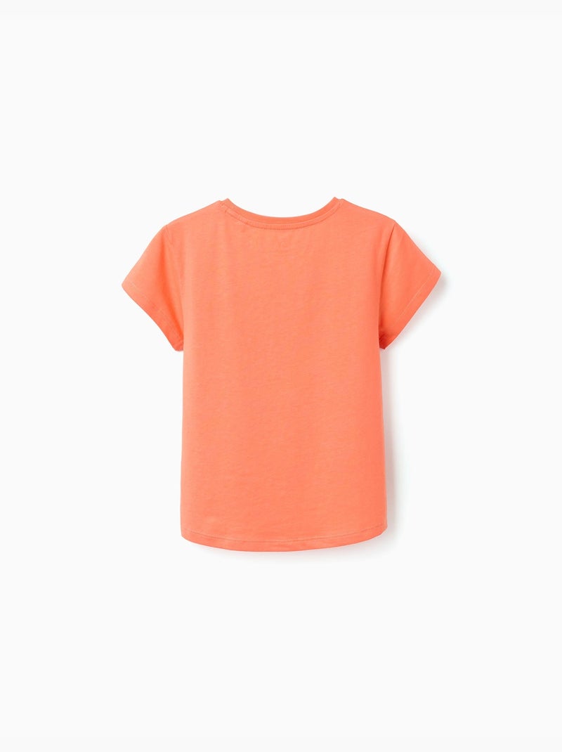 Lot de 2 T-shirts en coton avec imprimé palmiers Noir Orange - Kiabi