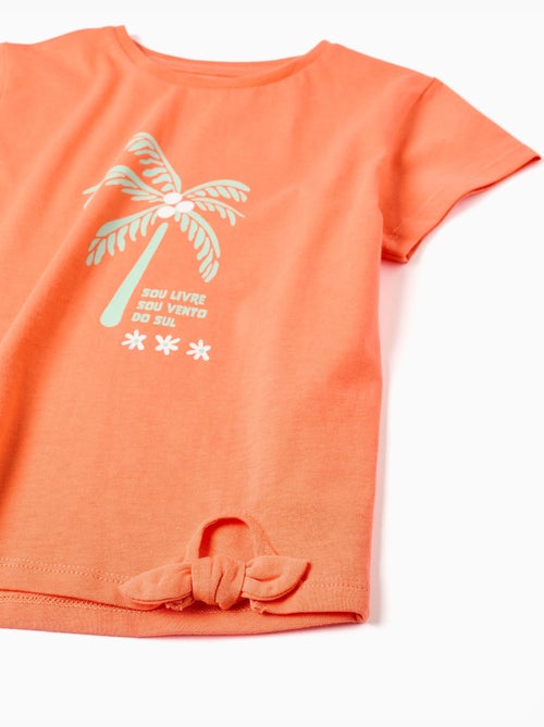 Lot de 2 T-shirts en coton avec imprimé palmiers - Kiabi
