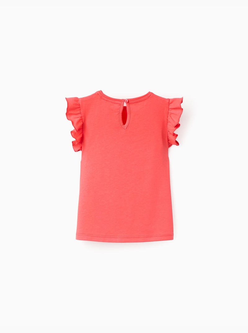 Lot de 2 T-shirts en coton avec imprimé palmiers Rose - Kiabi