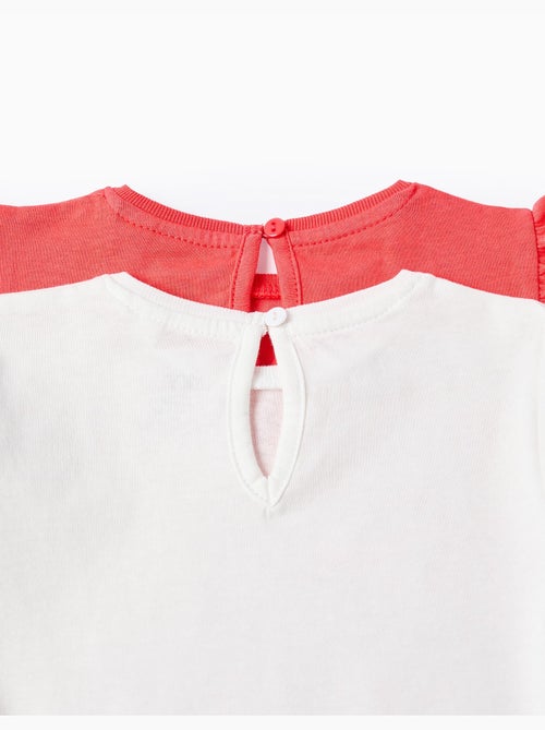 Lot de 2 T-shirts en coton avec imprimé palmiers - Kiabi