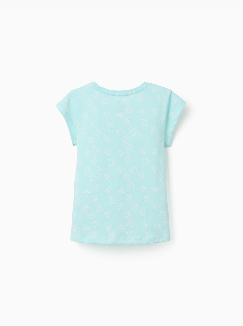 Lot de 2 T-shirts en coton avec imprimés d'été Bleu clair - Kiabi