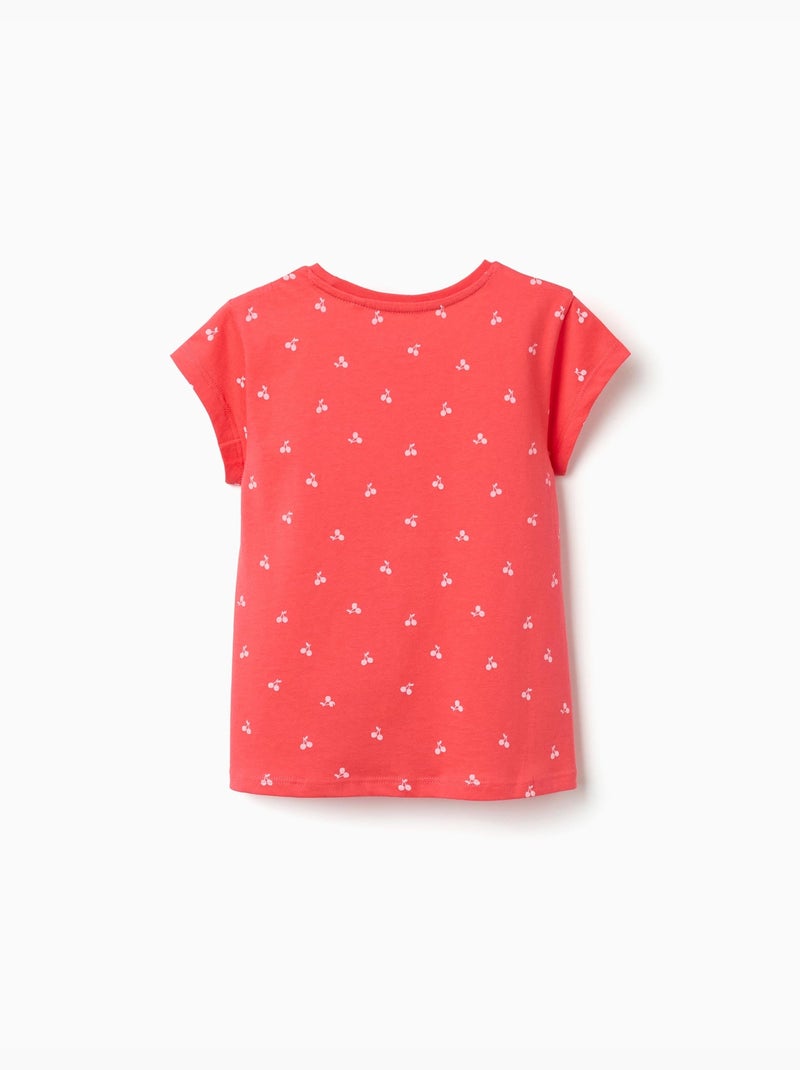 Lot de 2 T-shirts en coton avec imprimés d'été Rose - Kiabi