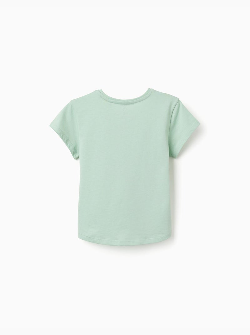 Lot de 2 T-shirts en coton avec imprimés floraux Vert clair - Kiabi