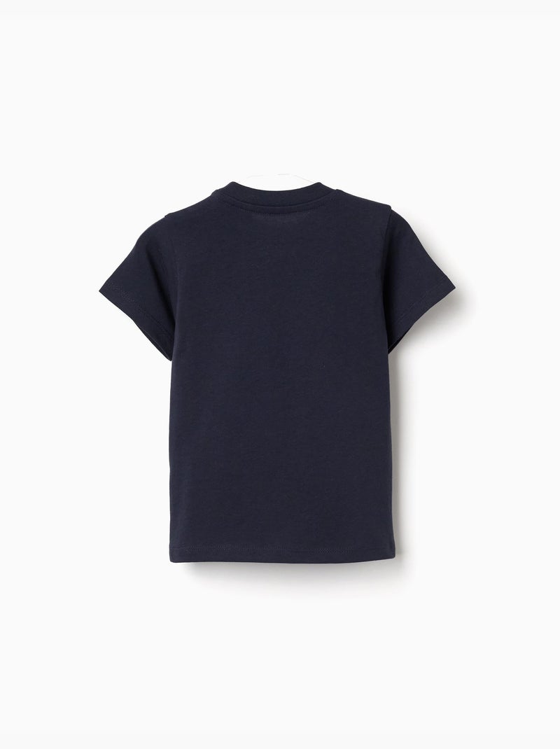 Lot de 2 T-shirts en coton avec imprimés plage Noir Orange - Kiabi