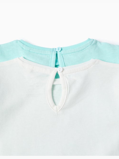 Lot de 2 T-shirts en coton avec motifs d'été - Kiabi