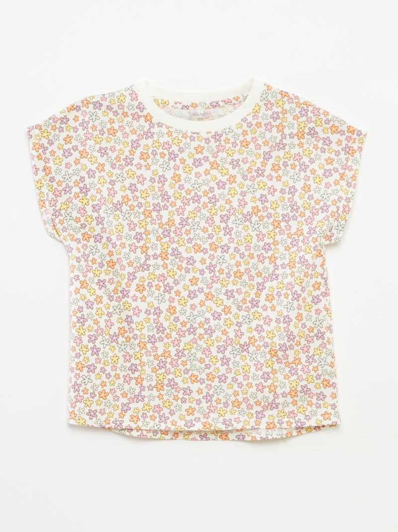 Lot de 2 t-shirts en coton BLANC - Kiabi