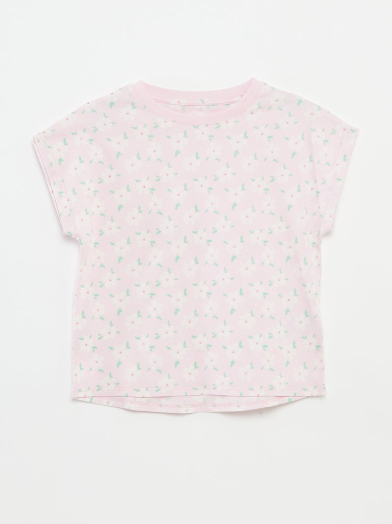 Lot de 2 t-shirts en coton ROSE - Kiabi