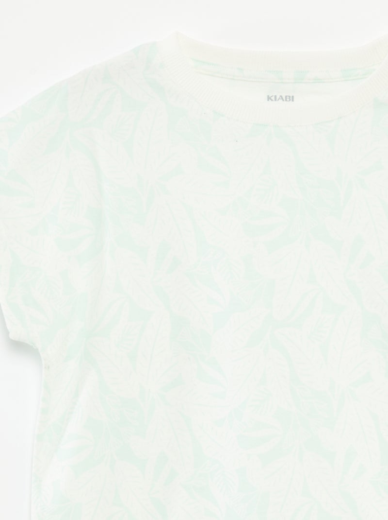Lot de 2 t-shirts en coton VERT - Kiabi