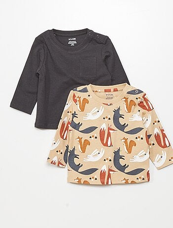 Lot de 2 t-shirts en jersey - Kiabi