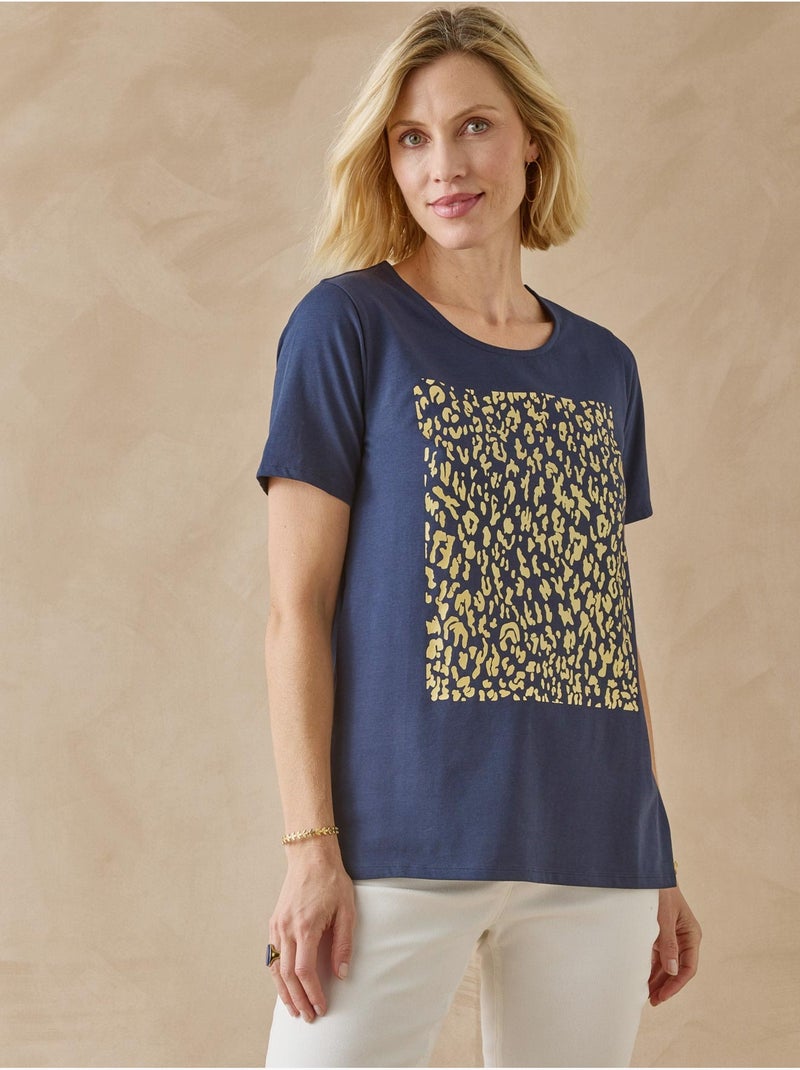 Lot de 2 t-shirts encolure ronde - DAXON Bleu marine - Kiabi