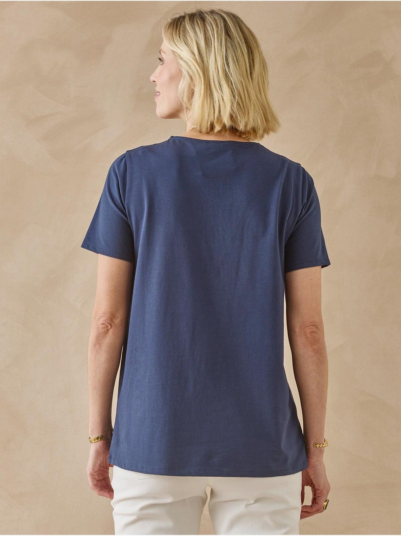 Lot de 2 t-shirts encolure ronde - DAXON Bleu marine - Kiabi