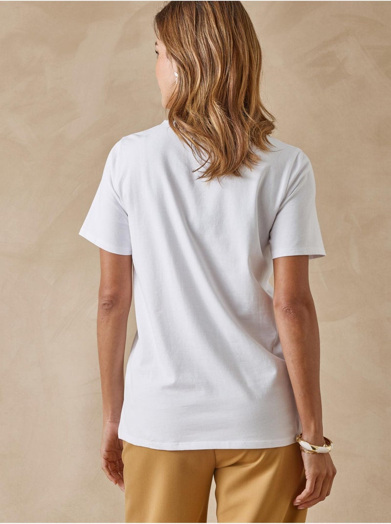 Lot de 2 t-shirts encolure ronde - DAXON Ecru - Kiabi
