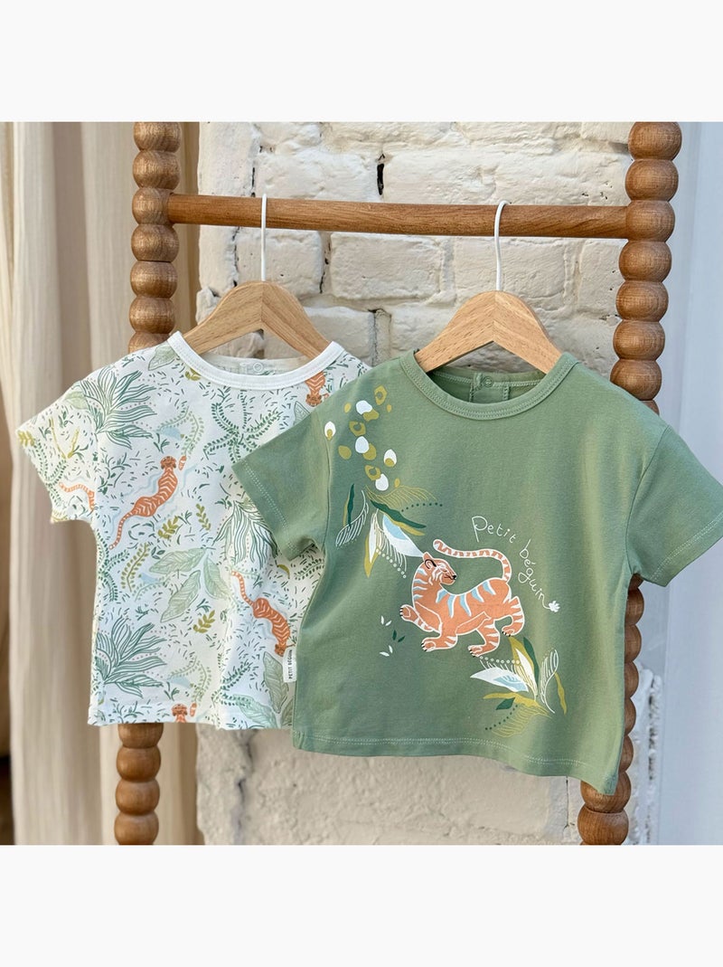 Lot de 2 t-shirts enfant Kanha Vert - Kiabi