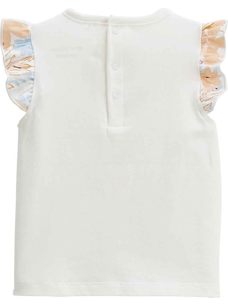 Lot de 2 t-shirts enfant manches courtes Praline Peche - Kiabi