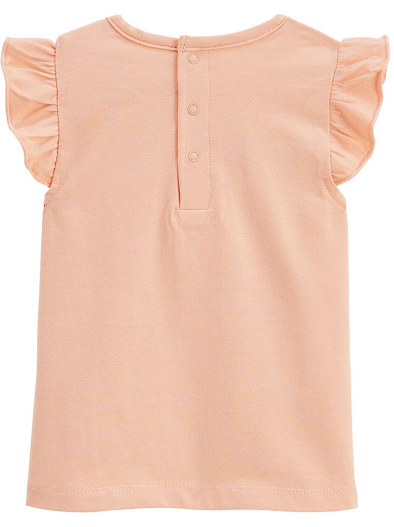 Lot de 2 t-shirts enfant manches courtes Santa Giulia Corail - Kiabi