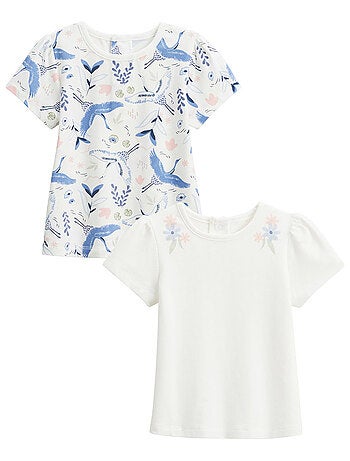 Lot de 2 t-shirts enfant manches courtes Tiana