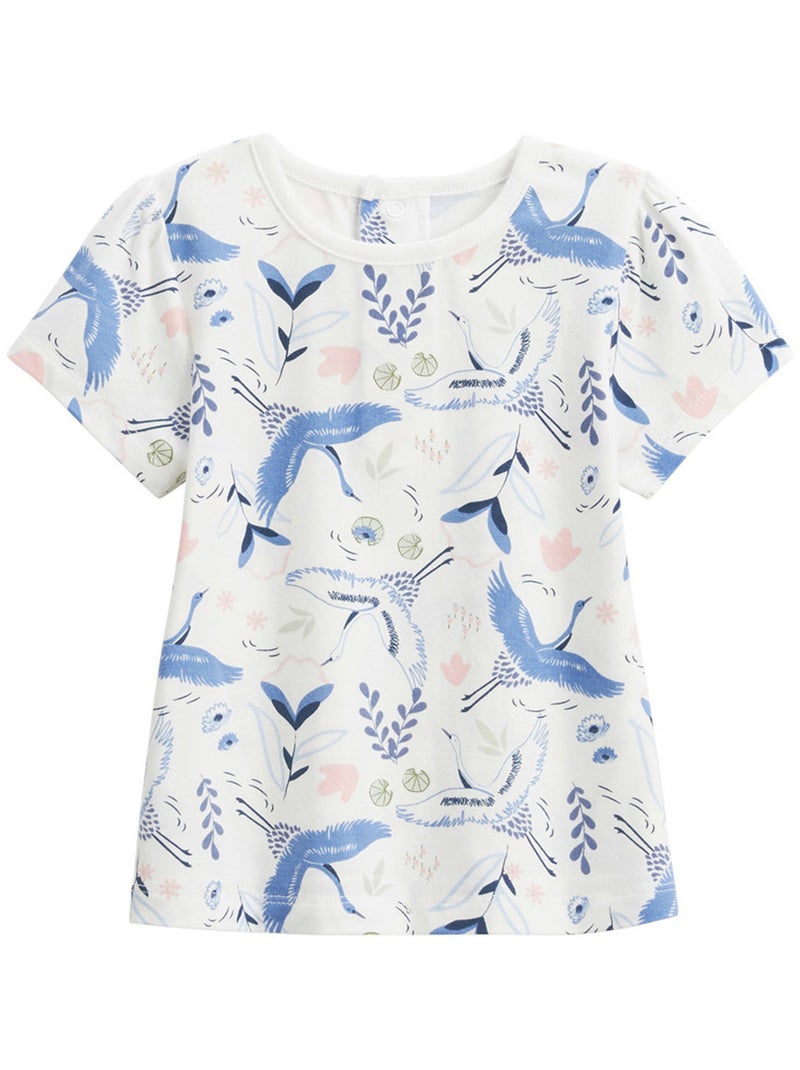 Lot de 2 t-shirts enfant manches courtes Tiana Ecru - Kiabi