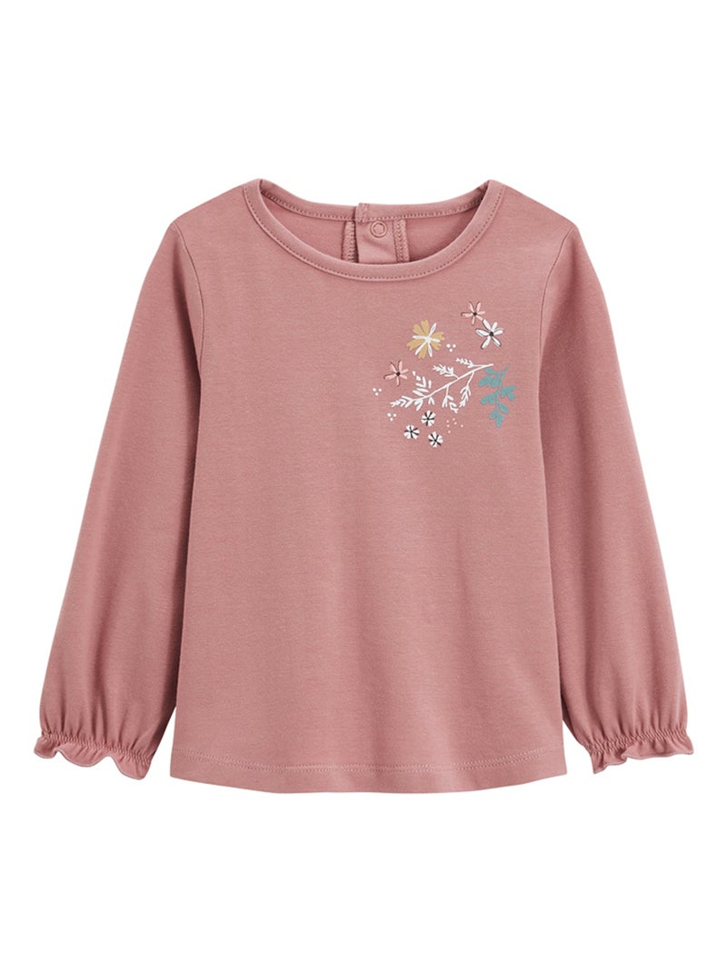 Lot de 2 t-shirts enfant manches longues Bloom Rose - Kiabi