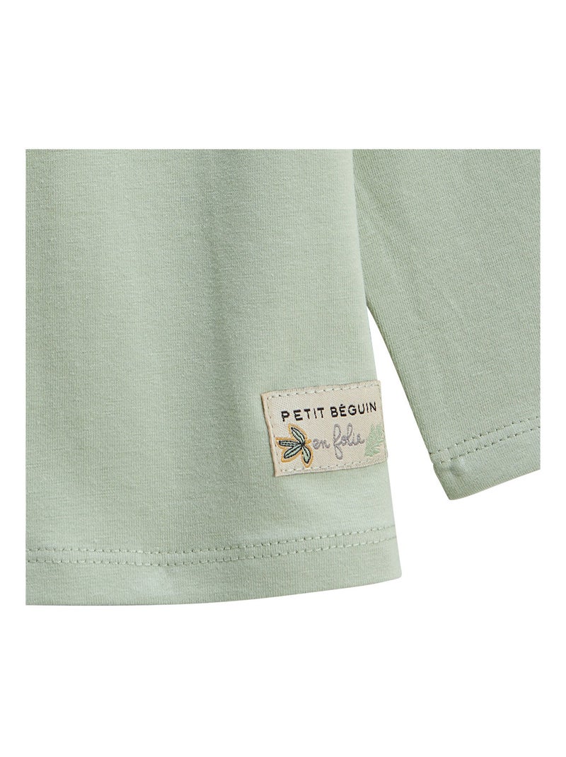 Lot de 2 t-shirts enfant manches longues Boavista Kaki - Kiabi
