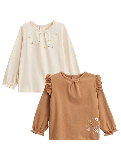 Lot de 2 t-shirts enfant manches longues Chincha - Kiabi