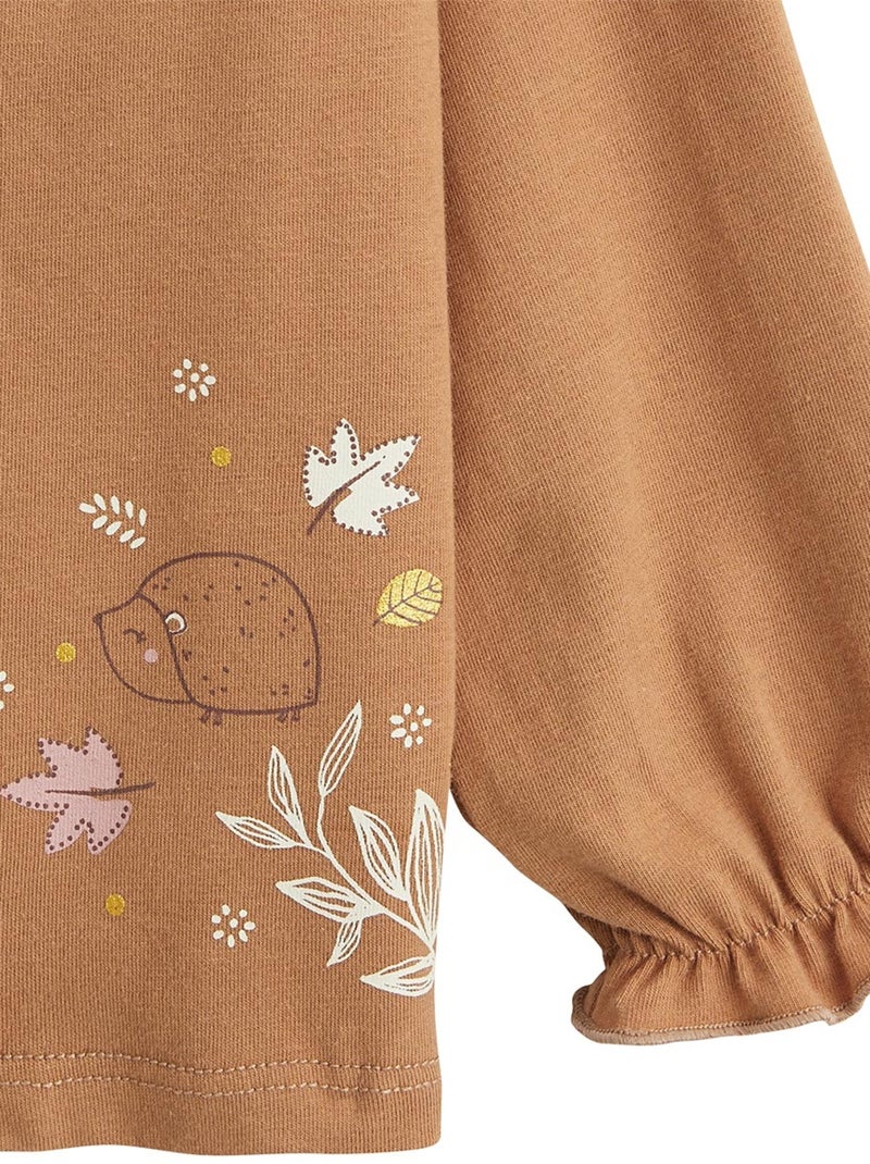 Lot de 2 t-shirts enfant manches longues Chincha Camel - Kiabi