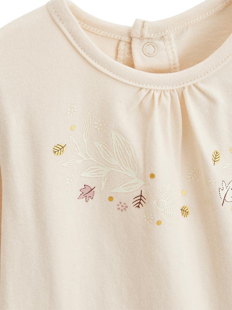 Lot de 2 t-shirts enfant manches longues Chincha Camel - Kiabi