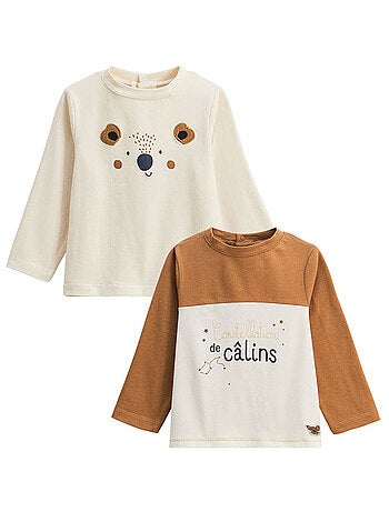 Lot de 2 t-shirts enfant manches longues Constellation
