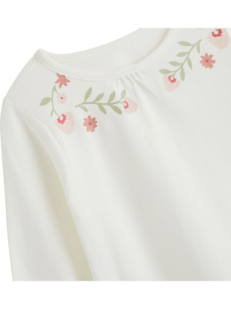 Lot de 2 t-shirts enfant manches longues harmony Rose - Kiabi